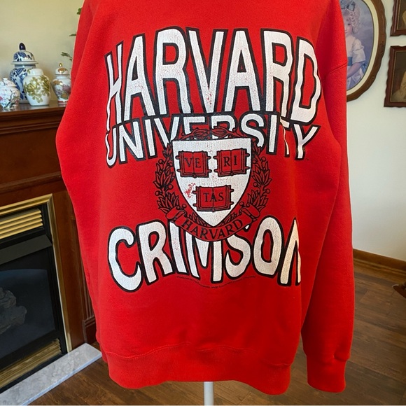 Vintage Harvard University Crimson Sweatshirt • Made in USA • XL - Picture 1 of 8